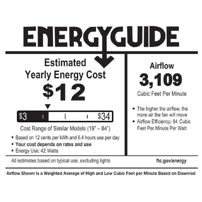 Ventilateur de plafond Halston en vitrail de style Tiffany - Épice - 52L x 52W x 19H - 52L x 52W x 19H