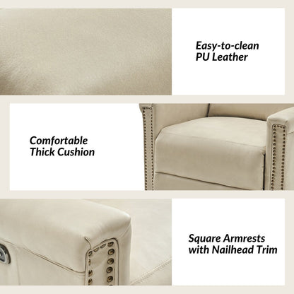 Ensemble de 2 fauteuils inclinables électriques pivotants et à bascule traditionnels Tobias par HULALA HOME