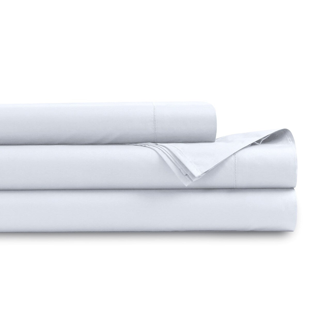 Ensemble de draps en percale de coton biologique Tribeca Living, 400 fils, poches extra profondes