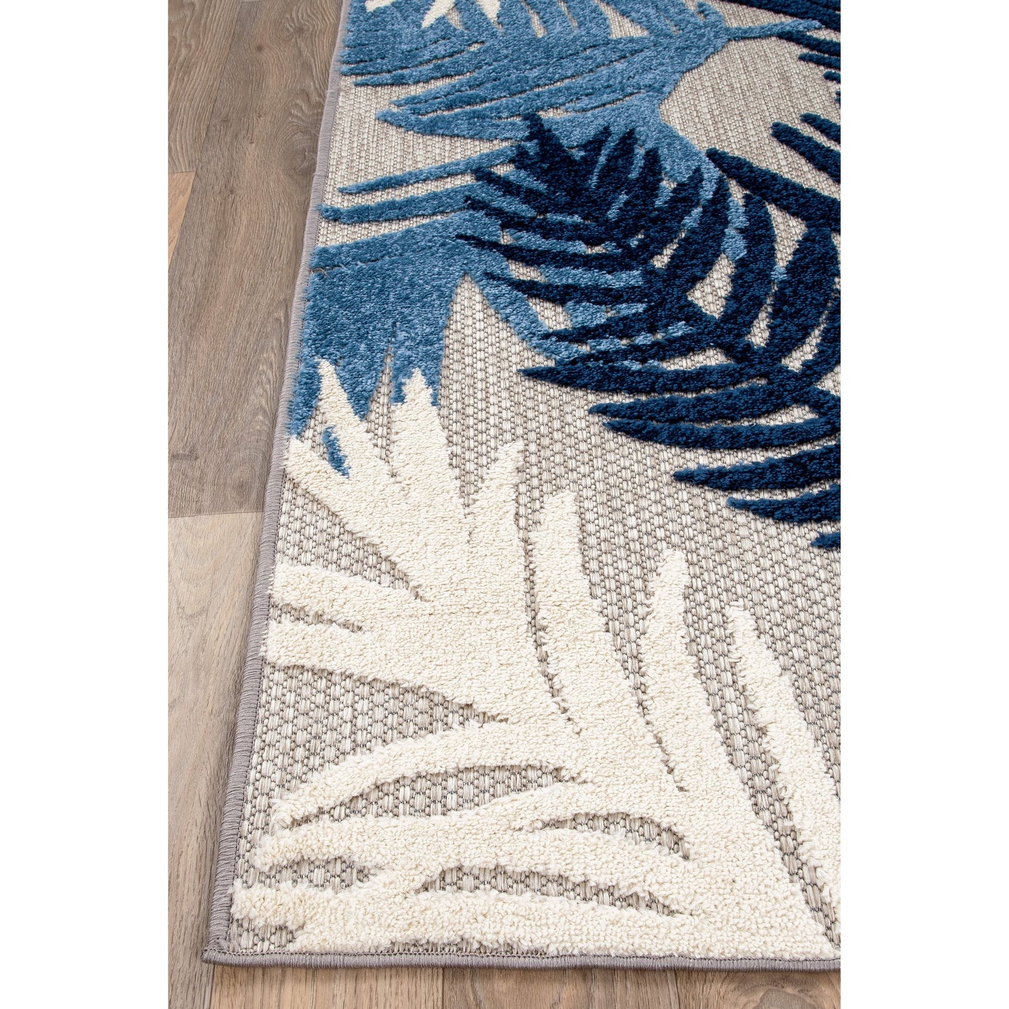 Tapis d'intérieur/extérieur moderne à motif floral tropical de World Rug Gallery
