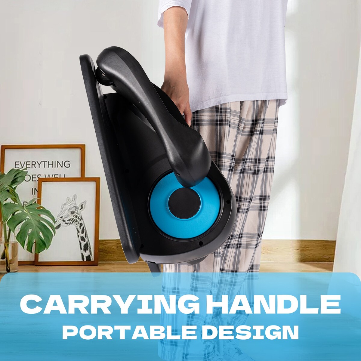 Appareil elliptique de bureau, vélo elliptique avec télécommande, pédalier assis pour seniors, adultes et adolescents