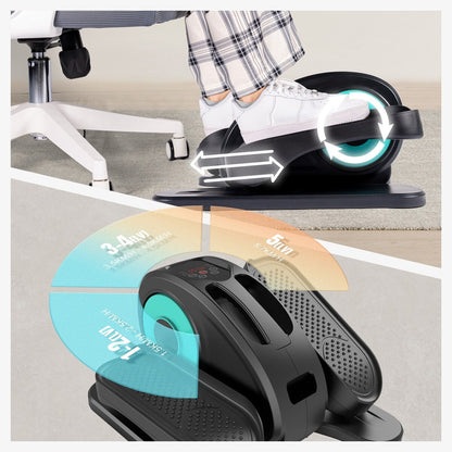 Appareil elliptique de bureau, vélo elliptique avec télécommande, pédalier assis pour seniors, adultes et adolescents