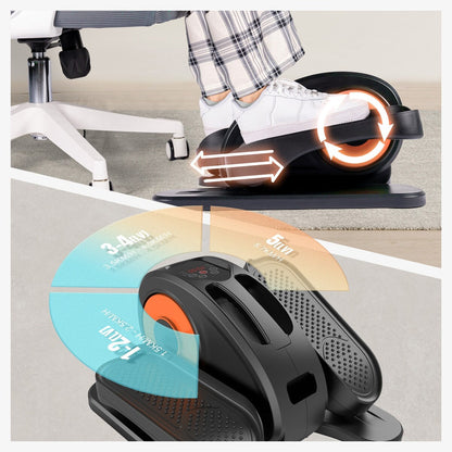 Appareil elliptique de bureau, vélo elliptique avec télécommande, pédalier assis pour seniors, adultes et adolescents