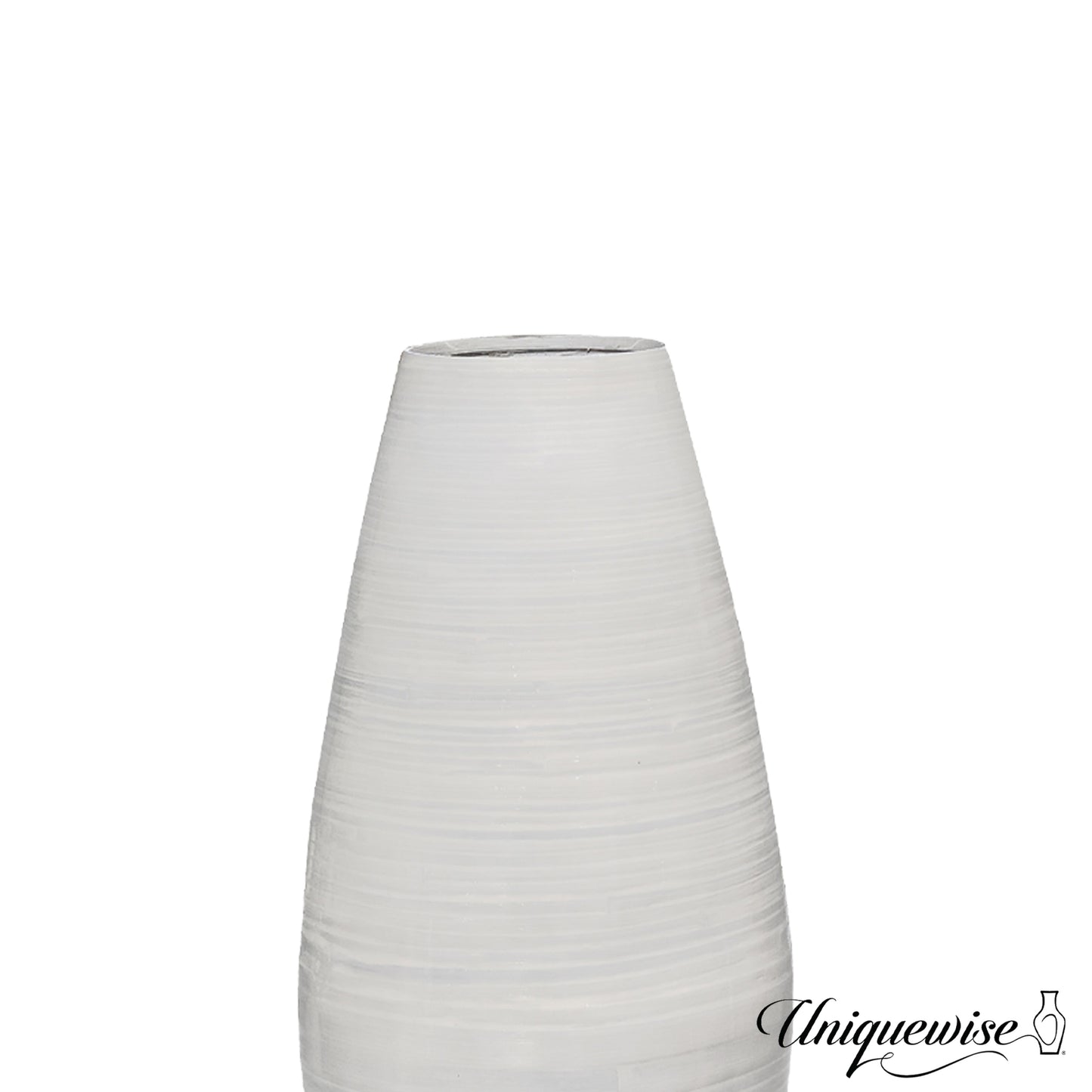 Vase cylindrique haut en bambou Uniquewise, élément décoratif pour les halls d'hôtel et les spas, idéal pour le salon ou le couloir.