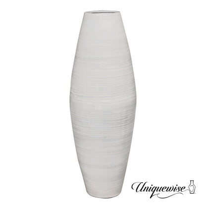 Vase cylindrique haut en bambou Uniquewise, élément décoratif pour les halls d'hôtel et les spas, idéal pour le salon ou le couloir.