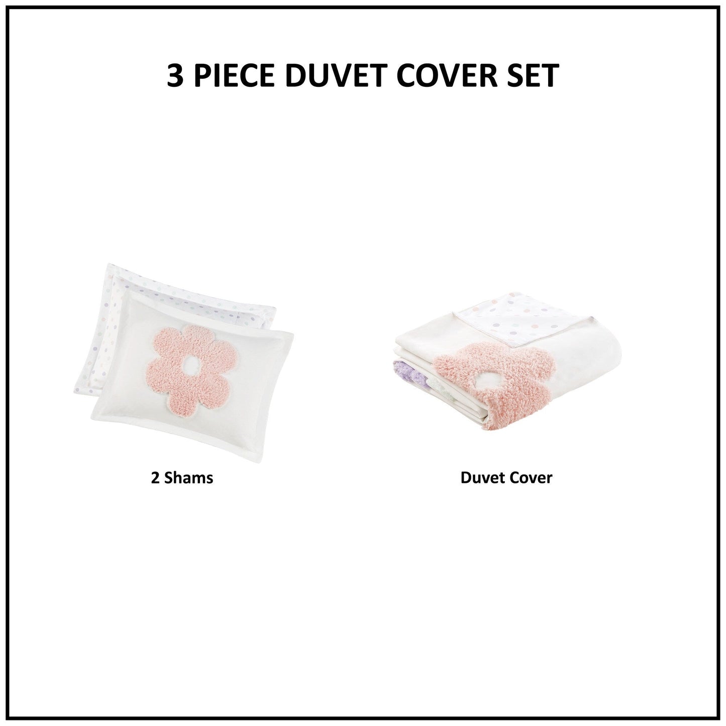 Parure de lit réversible en chenille tuftée Madeline Floral d'Intelligent Design Kids