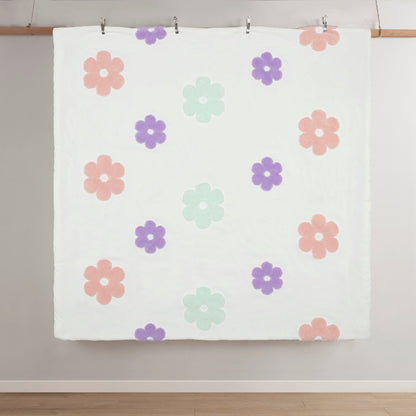 Parure de lit réversible en chenille tuftée Madeline Floral d'Intelligent Design Kids