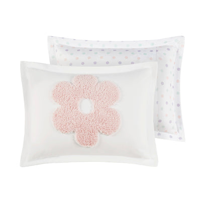 Parure de lit réversible en chenille tuftée Madeline Floral d'Intelligent Design Kids