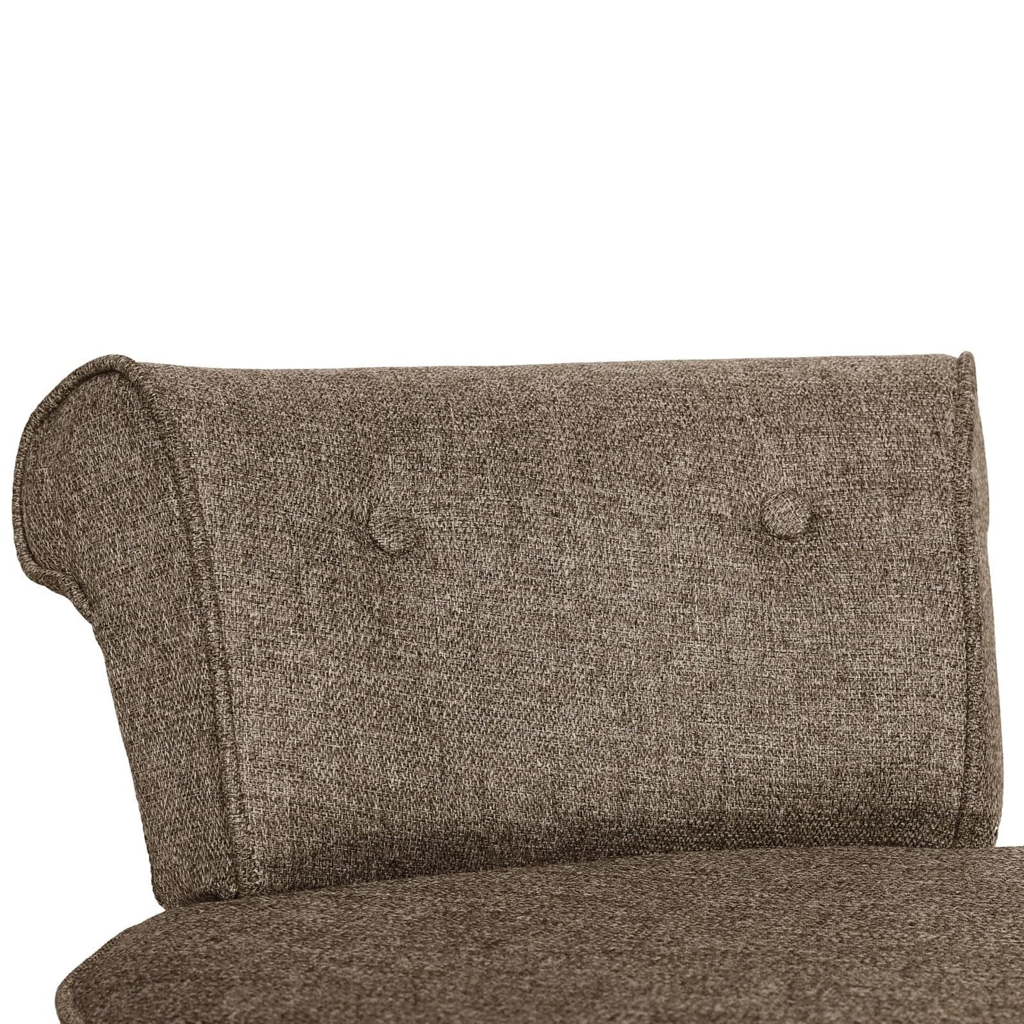 Tabouret de coiffeuse VEIKOUS avec dossier bas et pieds en bois - 17,3 x 15,7 x 25,1