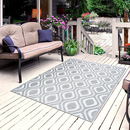 Tapis de sol/tapis d'extérieur léger et réversible Venice en plastique recyclé