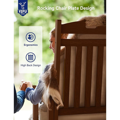 Chaise à bascule d'extérieur toutes saisons WINSOON, lot de 2