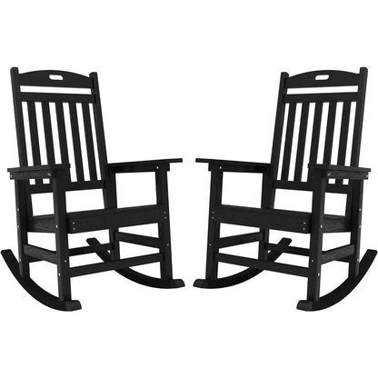 Chaise à bascule d'extérieur toutes saisons WINSOON, lot de 2