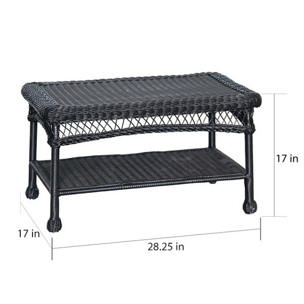 Ensemble de conversation 4 pièces pour patio en osier