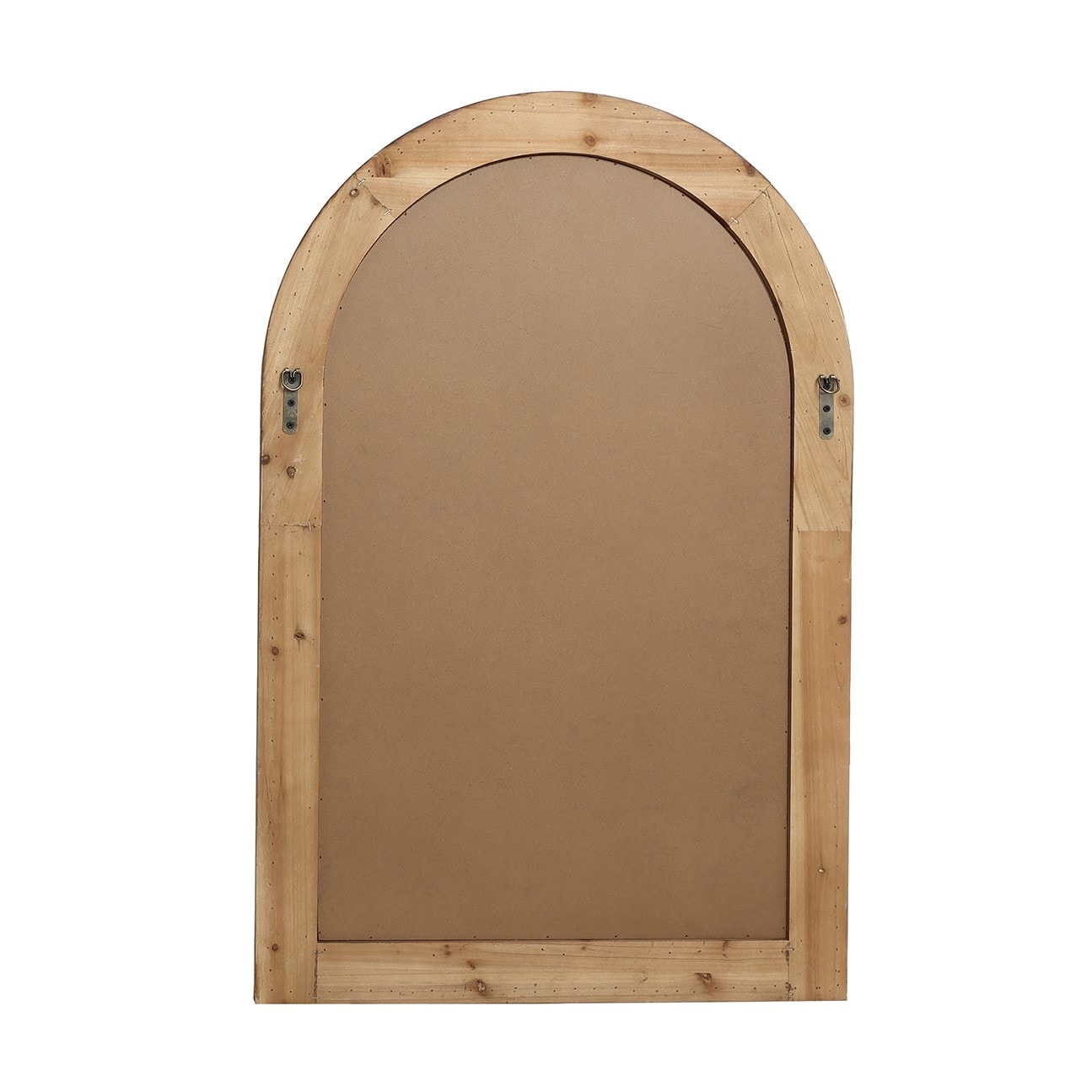 Miroir mural en arc avec cadre en bois, miroir mural de salle de bain - 39,25 H x 25,87 L x 1,5 P