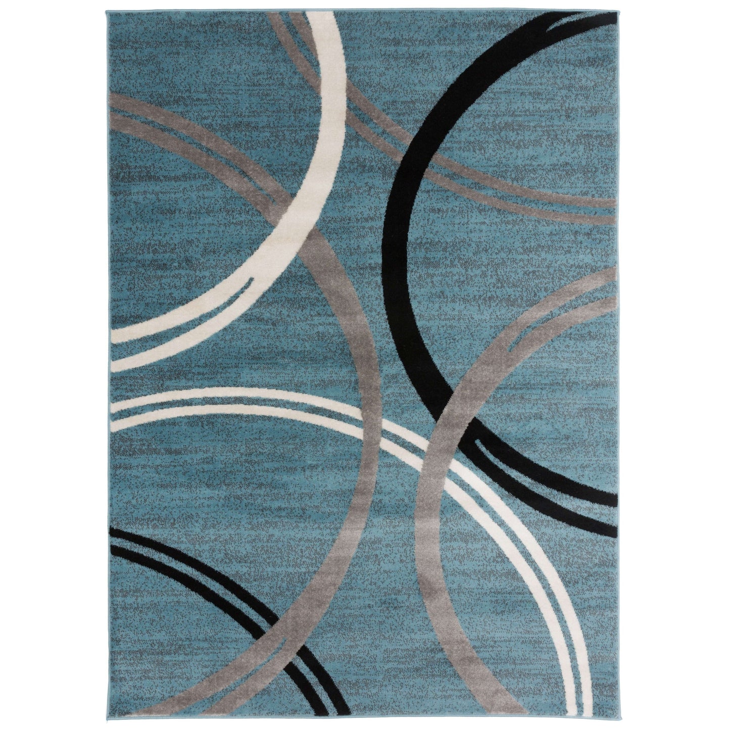 Tapis contemporain à motif de cercles abstraits, collection World Rug Gallery