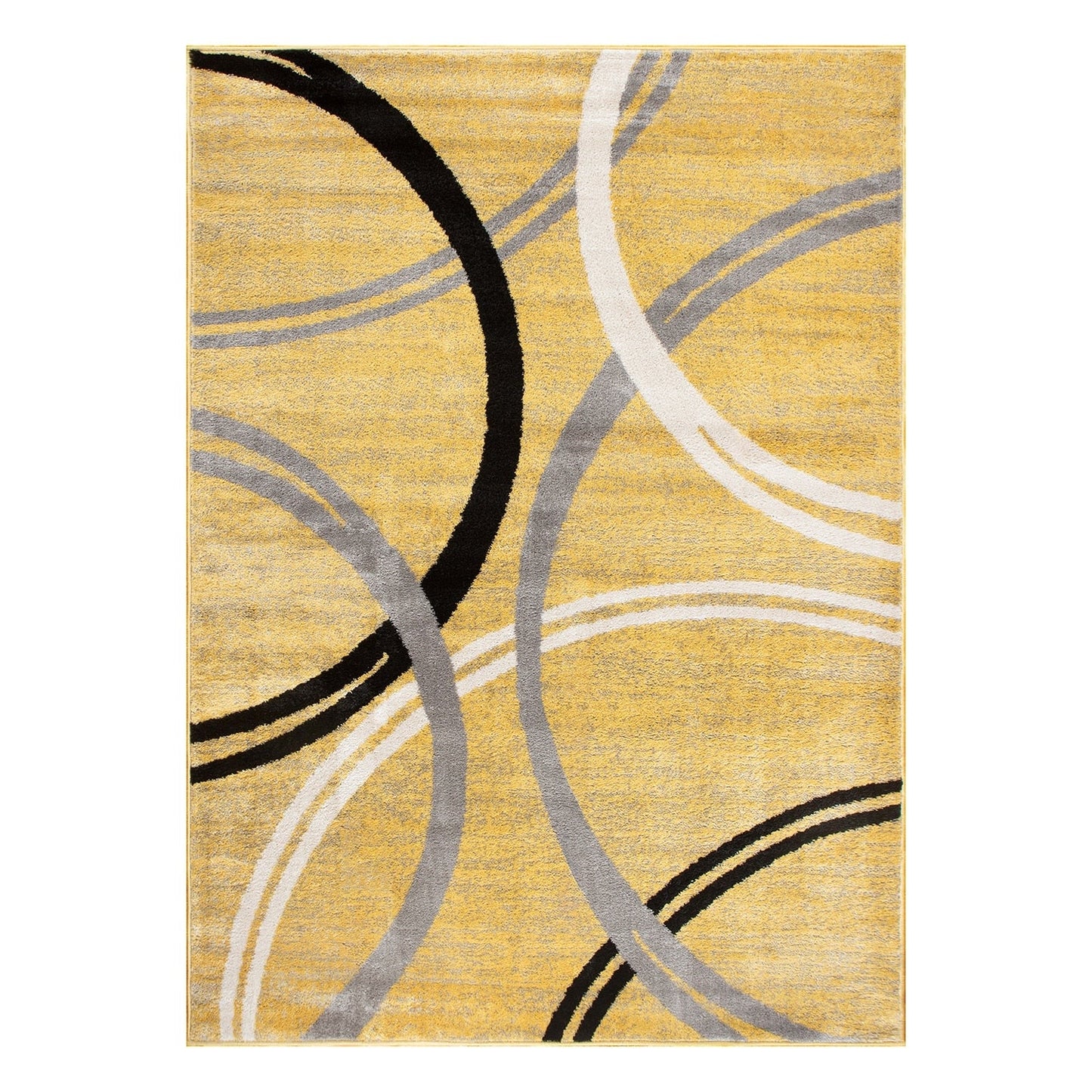 Tapis contemporain à motif de cercles abstraits, collection World Rug Gallery