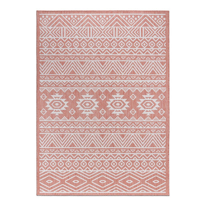 Tapis d'intérieur/extérieur texturé géométrique bohème vieilli World Rug Gallery