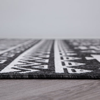 Tapis d'intérieur/extérieur texturé géométrique bohème vieilli World Rug Gallery