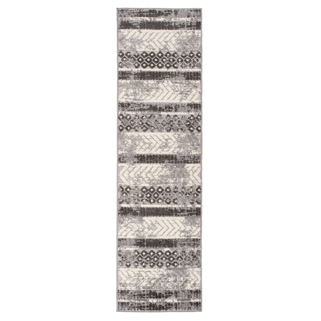 Tapis d'intérieur/extérieur géométrique vieilli World Rug Gallery