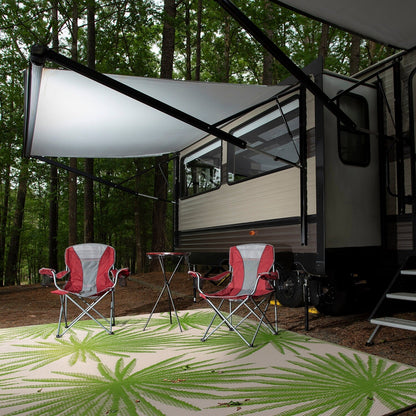 Tapis d'extérieur réversibles en plastique recyclé à motif floral tropical de World Rug Gallery