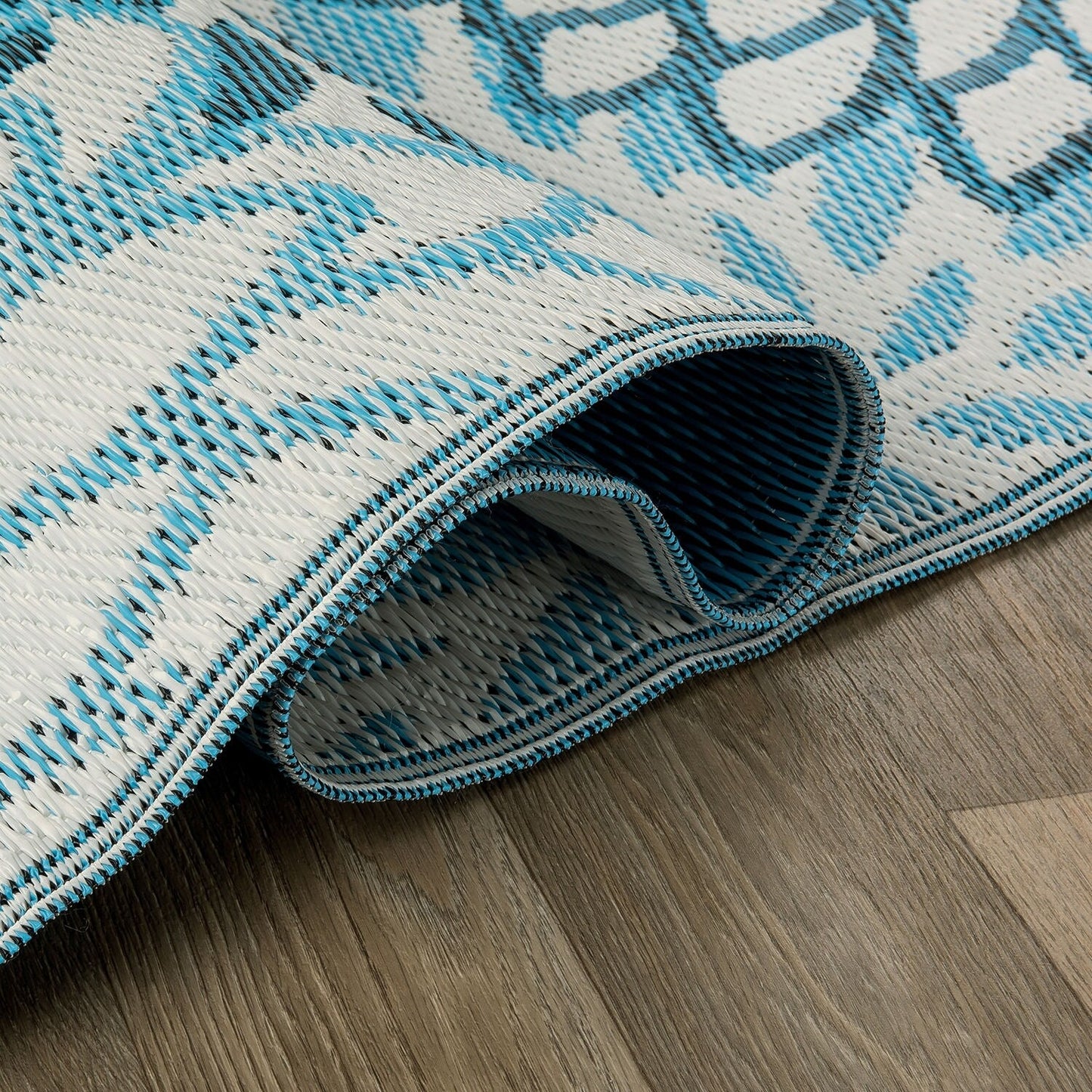 Tapis d'extérieur réversibles modernes à motif floral Aloha en plastique recyclé de World Rug Gallery