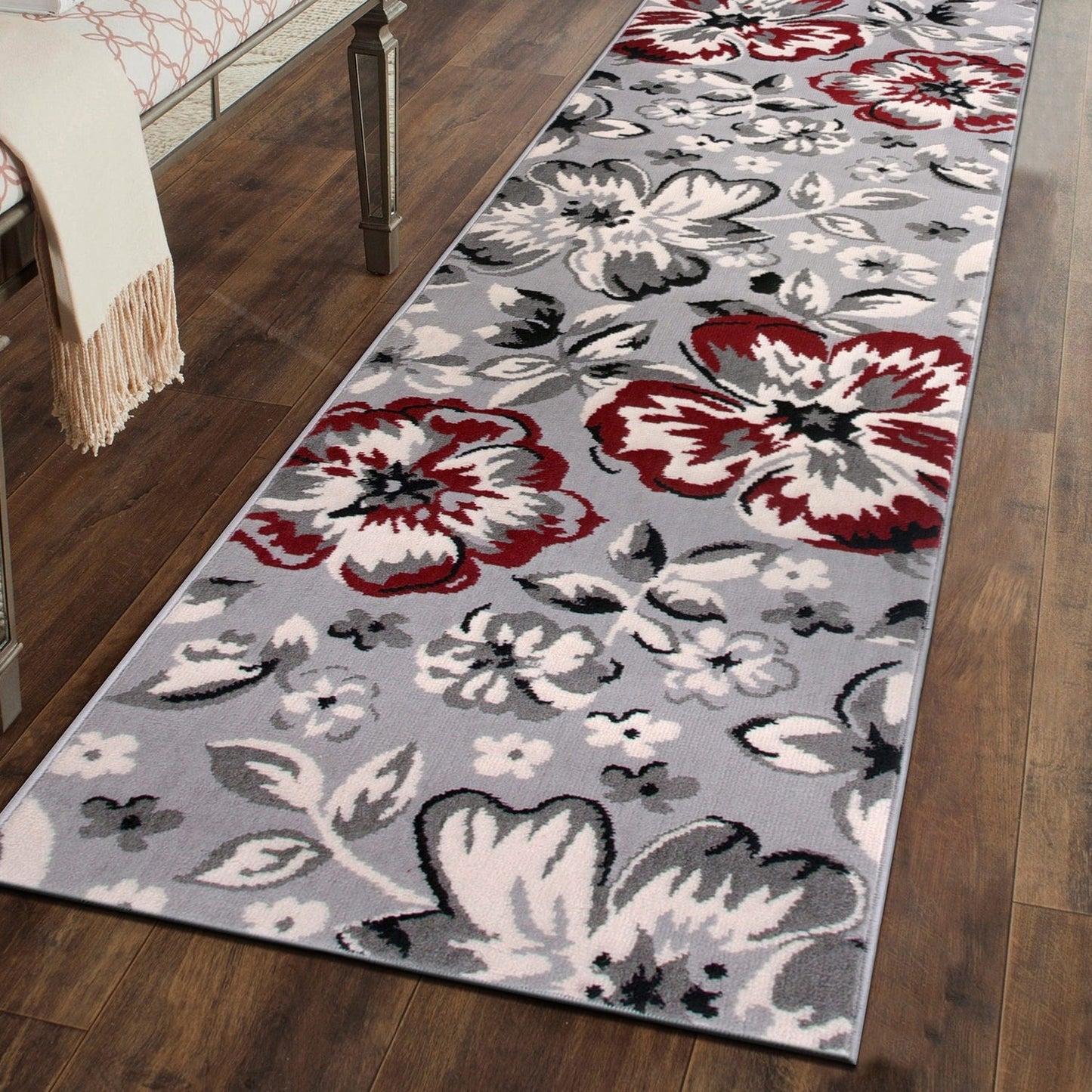 Tapis moderne à motif floral de la galerie World Rug Gallery