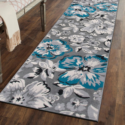 Tapis moderne à motif floral de la galerie World Rug Gallery