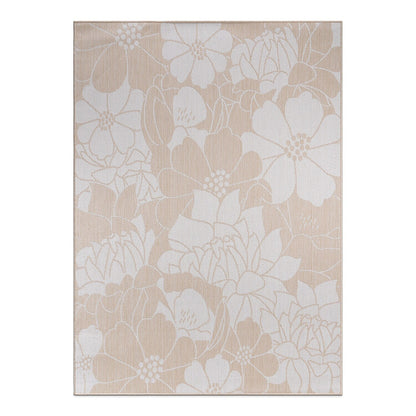 Tapis d'intérieur/extérieur moderne à motif floral texturé World Rug Gallery