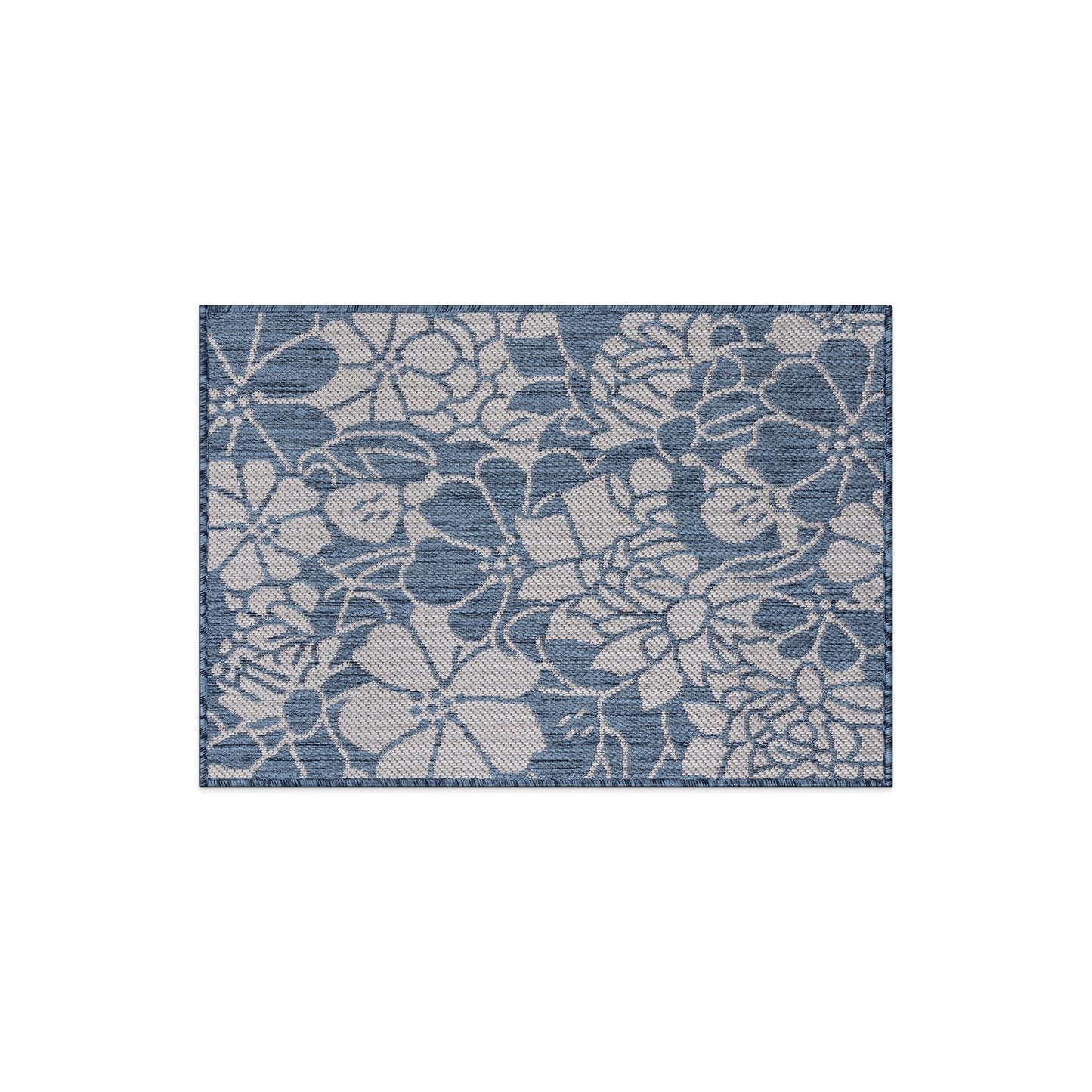 Tapis d'intérieur/extérieur moderne à motif floral texturé World Rug Gallery