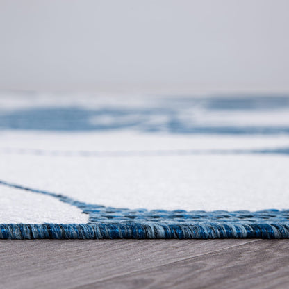 Tapis d'intérieur/extérieur moderne à motif floral texturé World Rug Gallery