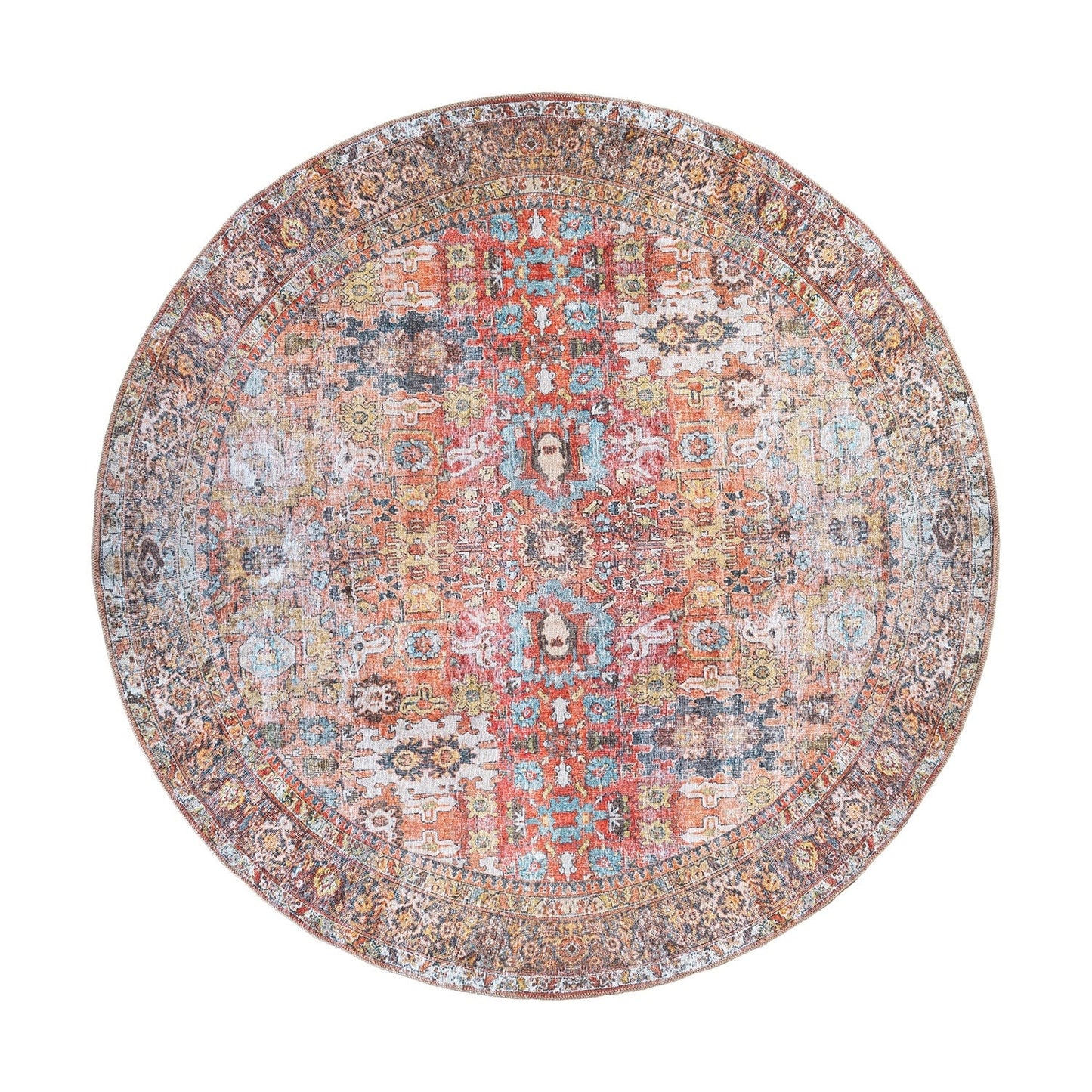 Tapis de transition World Rug Gallery, aspect vieilli, lavable en machine, antidérapant