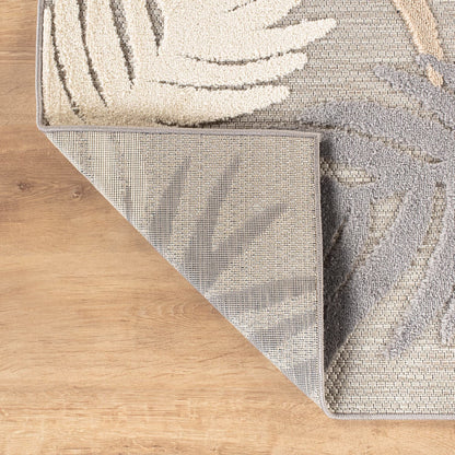 Tapis d'intérieur/extérieur moderne à motif floral tropical de World Rug Gallery