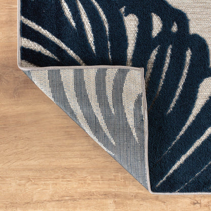 Tapis d'intérieur/extérieur moderne à motif floral tropical de World Rug Gallery