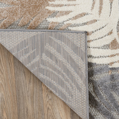 Tapis d'intérieur/extérieur moderne à motif floral tropical de World Rug Gallery