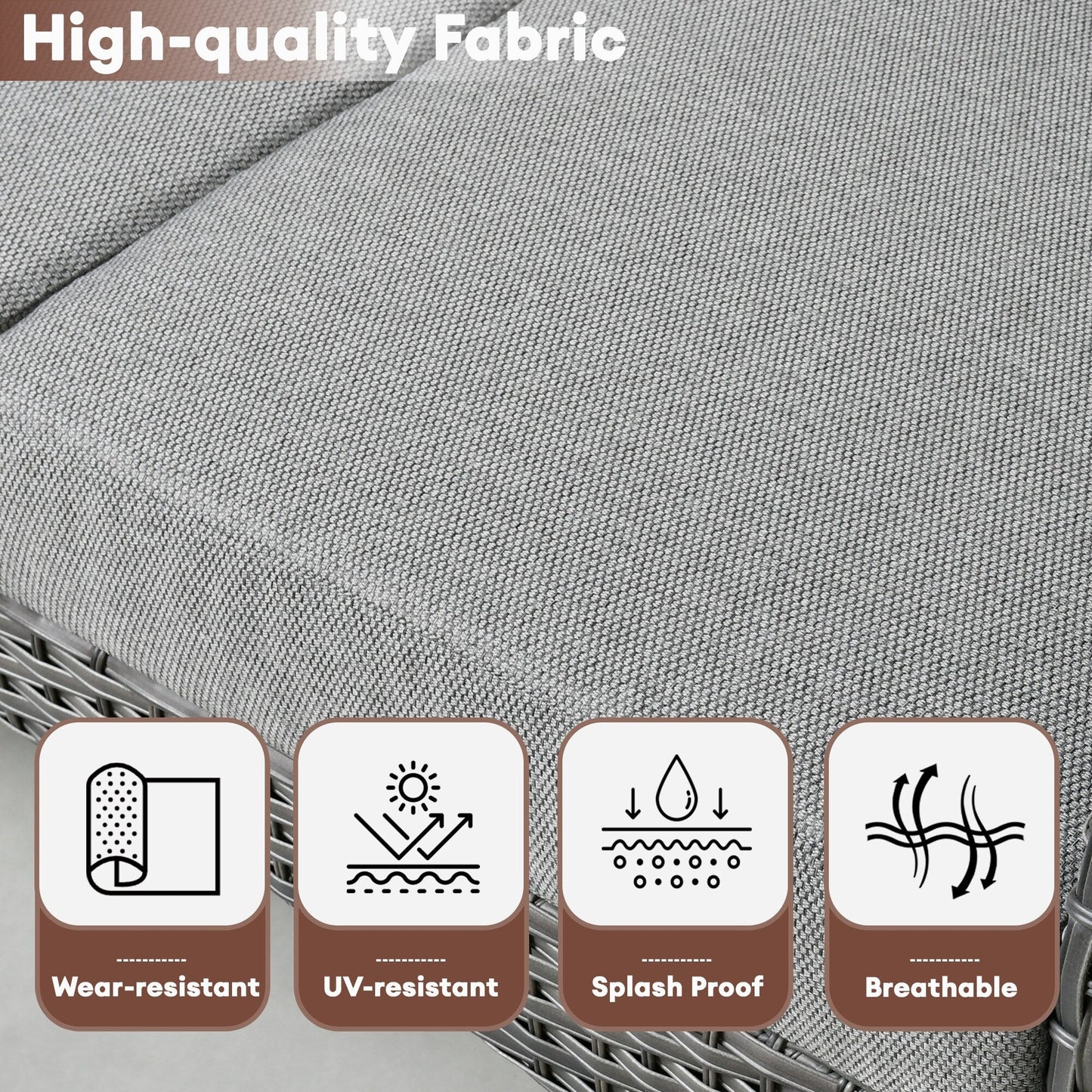 Ensemble de conversation de 4 pièces pour patio extérieur XIZZI avec table