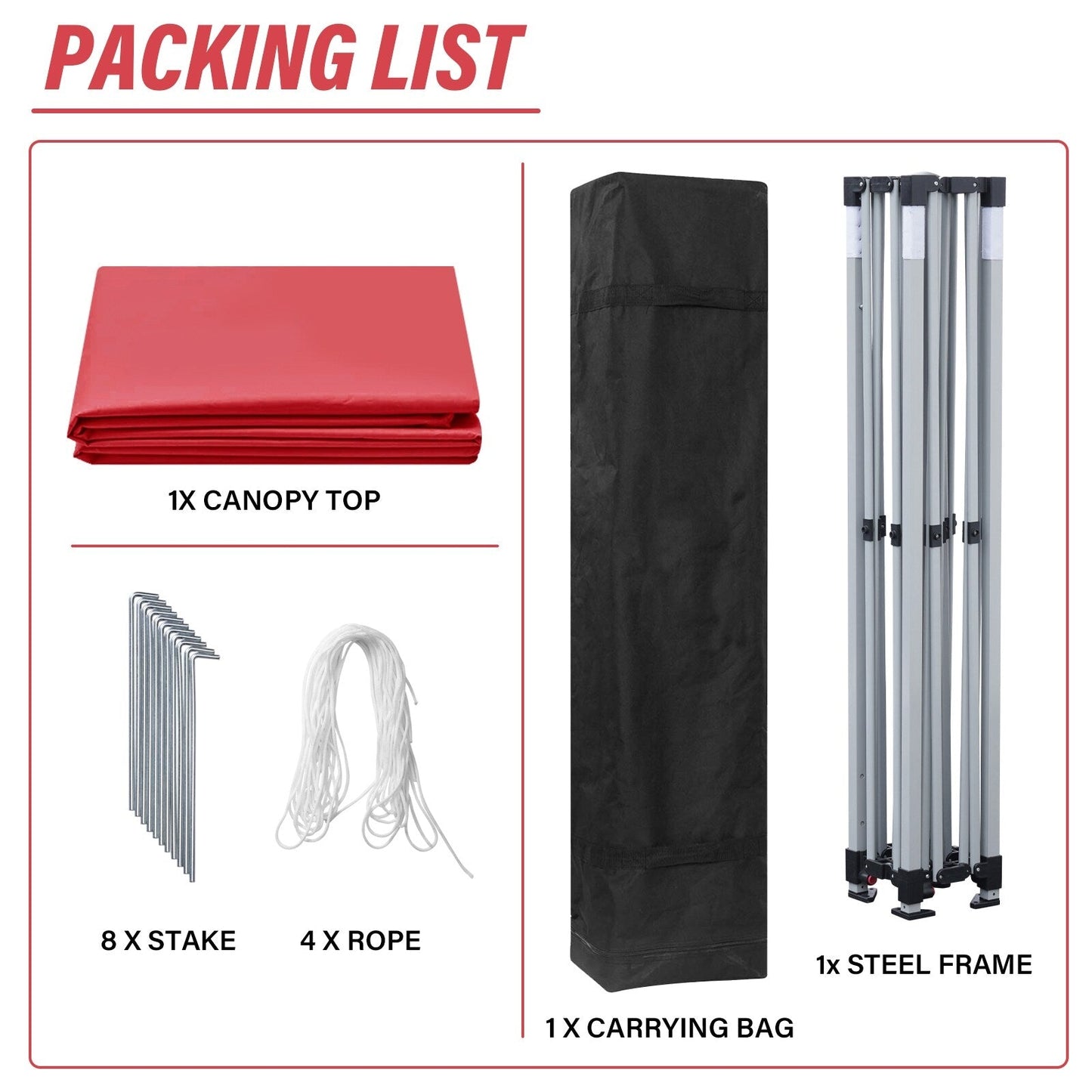 Tente pliante extérieure Zenova 3 m x 3 m, idéale pour terrasse, fête ou mariage.