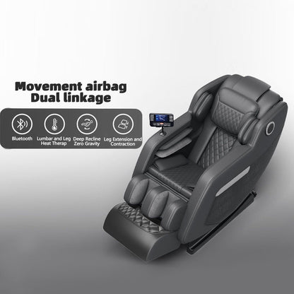 Fauteuil inclinable de massage à gravité zéro avec massage complet du corps, chauffage et audio Bluetooth intégré