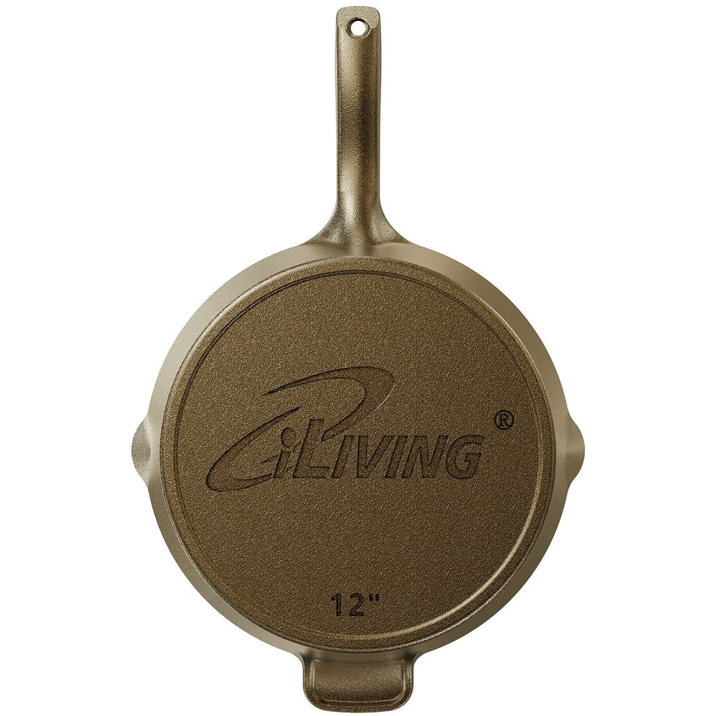 Poêle en fonte polie miroir iLiving Seasoned Modern Heirloom 12 (2,7/3,7 L)