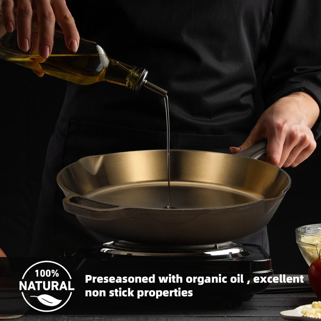 Poêle en fonte polie miroir iLiving Seasoned Modern Heirloom 12 (2,7/3,7 L)